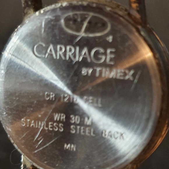 🦋10/$20 Carriage Indiglo Silver/Goldtone Stainless Steel Women's Watch w/ Date - Picture 4 of 4